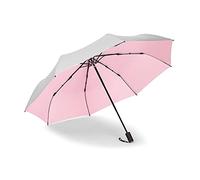 FGJUYLKvchgf Parapluie pliable portable Compact Tri-Fold Parasol Wind and Rain Proof Design forte et robuste ensoleillée/pluie double usage(Pink)