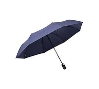 FGJUYLKvchgf Parapluie pliant entièrement automatique Compact Tri-Fold Parasol Wind and Rain Proof Design Fort et robuste ensoleillé/pluie double usage(Blue)