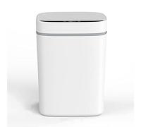 FGJUYLKvchgf Poubelle sans Contact, Ouverture de détection Automatique Intelligente/Fermeture du Couvercle 13L de Grande capacité scellée et imperméable avec Une Chambre Couvert/Cuisine(White)