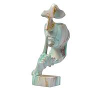 FGJUYLKvchgf Silence is Golden-Ornaments, l'artisanat créatif en résine for la Maison, Le Salon, Le Bureau, la décoration de Bureau(Green)