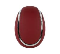 FGKDLDZCZM Pommeau de Vitesse Pommeau de levier vitesse manuel en cuir rouge et alliage d'aluminium, avec 3 manchons caoutchouc