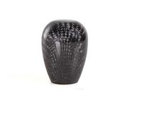 FGKDLDZCZM Pommeau de Vitesse Pommeau de levier vitesse manuel ovale universel en fibre carbone avec adaptateur(Black)