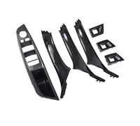 FGKDLDZCZM Revêtement panneau intérieur poignée porte Poignée De Porte Intérieure De Voiture Adaptée À La Pour BMW Série 5 F10 F11 (520d 525d 530d 535i)( Carbon-7pcs)
