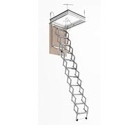FGM SCALE - Escalier Escamotable en Ciseaux pour Comble | Côté Marches 50 | 50x90 H=276-300 cm