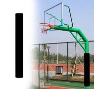 FGNIWAAE 1 pièces de Rembourrage de Poteau Rond for cerceaux de Basket-Ball-4", 5", 6", 8" de diamètre-Protection Contre Tous Les Temps for Les Enfants et Les athlètes(Black,220mm)