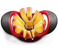 Fgnuay Coupe-Pommes - Coupe-Fruits en Inox, Trancheuse Manuelle,12 Tranches de Coupe-Pommes et Vide-Pommes Minces, Coupez Rapidement et Facilement Les Pommes en Quartiers Nets, Noirs et Rouges.