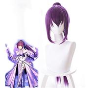 FGO destin Grand ordre Cosplay perruque serviteur roulette Nitocris longue prêle violette cheveux synthétiques pour adulte jeu de rôle Costume perruques