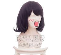 FGO destin Grand ordre Katsushika Hokusai chignon court ondulé violet résistant à la chaleur cheveux synthétiques Cosplay fête d'halloween + casquette de perruque gratuite