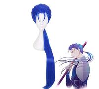 FGO destin Grand ordre roulette Cu Chulainn Cosplay perruques bleu longues droites cheveux synthétiques Halloween Costume fête jouer perruques pour hommes MZ-517