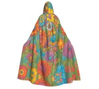 FGPkjh Cape à capuche pour adulte avec impression couleur vive pour cosplay, fête, carnaval, bal masqué, célébrations saisonnières