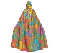 FGPkjh Cape à capuche unisexe avec imprimé couleur vive pour cosplay, carnaval, bal masqué, festival, spectacle