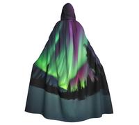 FGPkjh Cape à capuche unisexe avec imprimé peinture aurore boréale pour cosplay, carnaval, bal masqué, festival, performance