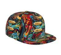 FGPkjh Casquette de baseball unisexe avec motif guitare artistique, casquette de sport élégante, évacuation de la transpiration, ventilation en plein air, usage quotidien, noir