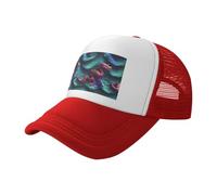 FGPkjh Chapeau d'été 3D magique avec motif écailles de dragon - Casquette de baseball en maille respirante - Unisexe - Tendance - Pour l'extérieur, la plage, la pêche, le sport, Rouge, Taille unique