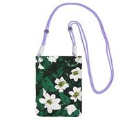 FGPkjh Hunter Sac à bandoulière résistant à l'eau pour femme et homme Motif pétales floraux Vert, violet, Taille unique