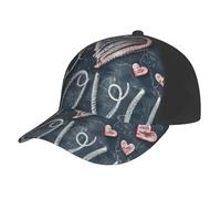 FGPkjh I Love You Words with Hearts Print Function Baseball Cap Sun Protection Hat Respirant Outdoor Activities Fashion Black