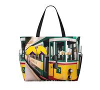 FGPkjh Lisbonne Sac de voyage imperméable en toile légère et pliable Motif tram