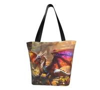 FGPkjh Sac à bandoulière léger avec imprimé dragon magique - Sac fourre-tout pour voyage, randonnée, travail, utilisation décontractée