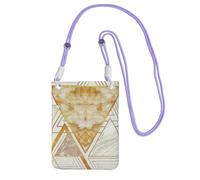 FGPkjh Sac à bandoulière pour téléphone à motif géométrique abstrait résistant à l'eau pour femme et homme accessoire de course à pied, violet, Taille unique