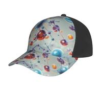 FGPkjh Science Chimie Illustration 3D Fonction d'impression Casquette de baseball Chapeau de protection solaire Respirant Activités de plein air Mode Noir