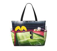FGPkjh Stade Football Satdium Field Light Night Print Sac de plage Voyage Sac léger Pliable Toile Sacs Gym Picnic Vacances