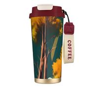 FGPkjh Tasse de voyage en acier inoxydable avec imprimé arbres et parcs nationaux pour le bureau, l'extérieur, le camping, le café, les boissons