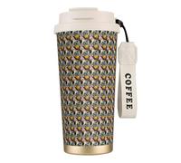 FGPkjh Tasse de voyage en acier inoxydable avec motif de tramway de Lisbonne pour le bureau, l'extérieur, le camping, le café, les boissons