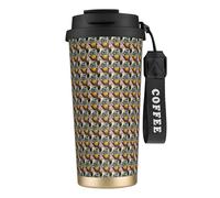 FGPkjh Tasse de voyage en acier inoxydable avec motif de tramway de Lisbonne pour le bureau, l'extérieur, le camping, le café, les boissons