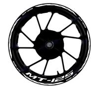 FGRggds Autocollant De Moyeu De Roue Avant Et Arrière De Moto MT-125 MT125, Autocollants De Jante Décoratifs Réfléchissants Imperméables De 17 Pouces(013)