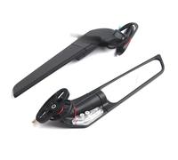 FGRggds Rétroviseur de Moto pour Ducati 899 1199 1299 Panigale 1198 1098 848 Rétroviseur Rotatif réglable Rétroviseur Moto Aile de Vent modifiée(Light Big Mirror3)