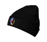 FGRID Bonnet tricoté pour Hommes et Femmes, Duo de Musique Punk, Chapeau d'hiver Chaud, Chapeau de Ski Doux et Extensible, Noir