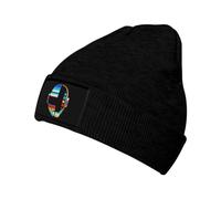 FGRID Bonnet tricoté pour Hommes et Femmes, Duo de Musique Punk, Chapeau d'hiver Chaud, Chapeau de Ski Doux et Extensible, Noir