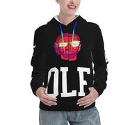 FGRID Le Monde Chico Rap Sweat à Capuche à Manches Longues pour Femmes, Sweat-Shirt Confortable, Tendance, Hauts de Rue Noir L