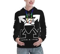 FGRID Le Monde Chico Rap Sweat à Capuche à Manches Longues pour Femmes, Sweat-Shirt Confortable, Tendance, Hauts de Rue Noir S