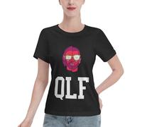 FGRID Le Monde Chico Rap T-Shirt à Logo pour Femmes et Adolescentes, décontracté, en Coton à Manches Courtes, Hauts à la Mode M