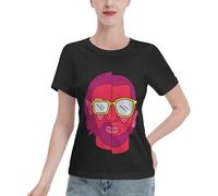 FGRID Le Monde Chico Rap T-Shirt à Logo pour Femmes et Adolescentes, décontracté, en Coton à Manches Courtes, Hauts à la Mode S