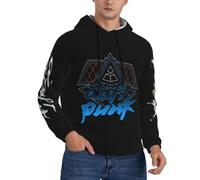 FGRID Musique Duo Punk Sweat à Capuche pour Hommes Femme Graphique imprimé Sweat à Capuche Pull Hip-hop à Capuche Loisirs Noir L