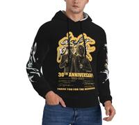 FGRID Musique Duo Punk Sweat à Capuche pour Hommes Femme Graphique imprimé Sweat à Capuche Pull Hip-hop à Capuche Loisirs Noir M
