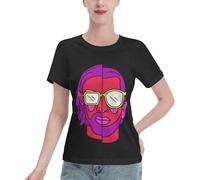 FGRID PNL-Le Monde Chico Rap T-Shirt à Logo pour Femmes et Adolescentes, décontracté, en Coton à Manches Courtes, Hauts à la Mode M