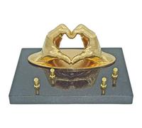 FGS Plaque funéraire Mains Coeur Personnalisable
