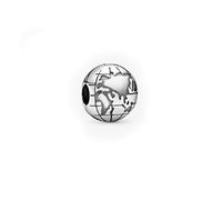 FGT S925 Breloque Happy Earth Day pour bracelets Pandora Planet Globe Clip Cadeau d'anniversaire pour femme, fille, maman, fête des mères, Saint-Valentin