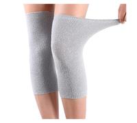 FGUJSUR 1 Pair Winter Warm Knee Pads Leg Support For Universal Holding the Heat Soft and Comfortable(Grey)