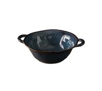 FGUJSUR 1 pièce de vaisselle en céramique tournée au four, bol à dîner rétro double anse, exquis et magnifique, nouilles instantanées(Color 2)