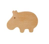 FGUJSUR 1 pièces crochets en bois mignon décor de pièce crochet Animal mur porte-clés patère décoration la maison massif cintre accessoires cuisine(Hippo)