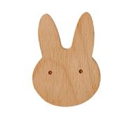 FGUJSUR 1 pièces crochets en bois mignon décor de pièce crochet Animal mur porte-clés patère décoration la maison massif cintre accessoires cuisine(Rabbit)