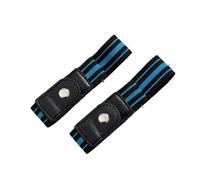 FGUJSUR 2pcs/set No Buckle Elastic Belt For Women Men Unisex Stretch For Pants Jeans Casual Free Adjustable Invisible(Black blue stripes)