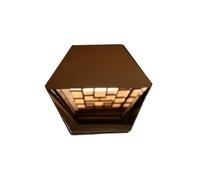 FGUJSUR Autocollant Mural Miroir Hexagonal, décoration de Maison, Grand d'art Auto-adhésif, modèle, DIY Bricolage(Brown,S 80x70x40mm)