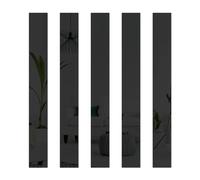 FGUJSUR Bande autocollante de Bord Plafond, 10 pièces, carrelage Mural Miroir 3D Auto-adhésif, décor d'hôtel, Salon, Maison, Mur Fond télévision(Black,2cm)