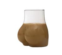 FGUJSUR Creative Cocktail Glass with Ass Shaped, Clear Drinking Glasses, Beer, Coffee Mug, Tumbler Espresso Cups, 450ml