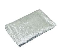 FGUJSUR Némée de mariée Banquet d'anniversaire Noël Nappe thé Maison doré Nappe(Silver,Round 60cm)